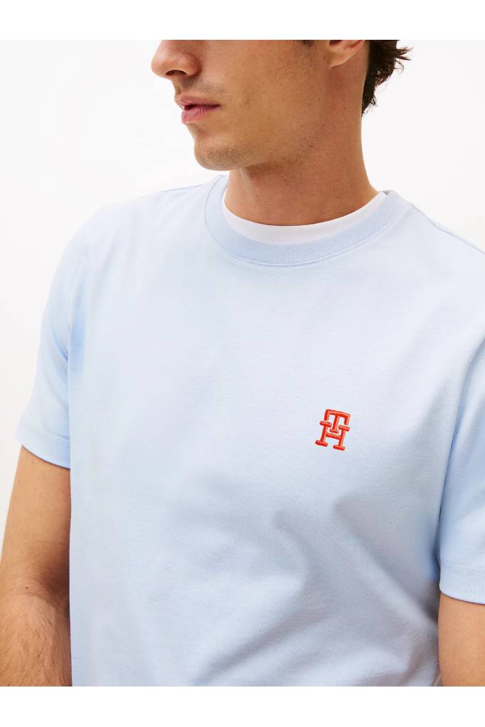 Detal stylizacja męski t-shirt monogram imd tommy hilfiger MW0MW39256 Detal stylizacja męski t-shirt monogram imd tommy hilfiger MW0MW39256
