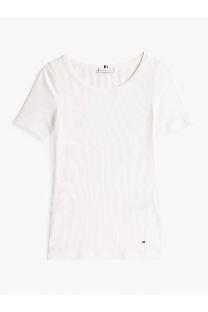 Damski t-shirt 5x2 rib tommy hilfiger WW0WW37866