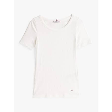 Damski t-shirt 5x2 rib tommy hilfiger WW0WW37866