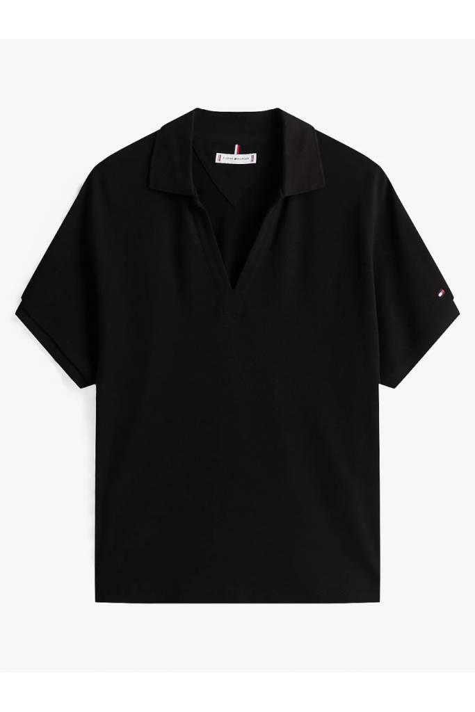 Damskie polo w serek lyocell open-nk relaxed tommy hilfiger WW0WW44512