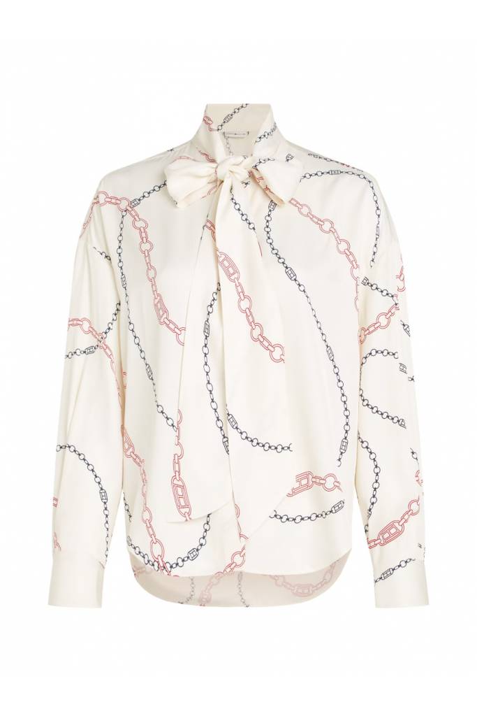 Damska bluzka fluid viscose bow tommy hilfiger WW0WW44684