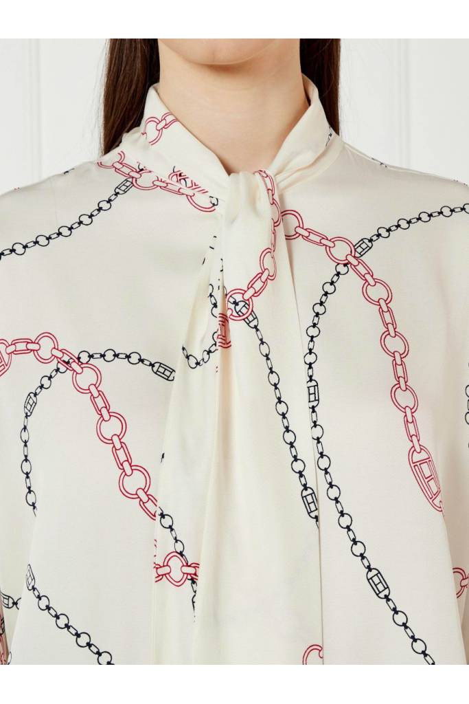 Detal stylizacja damska bluzka fluid viscose bow tommy hilfiger WW0WW44684 Detal stylizacja damska bluzka fluid viscose bow tommy hilfiger WW0WW44684
