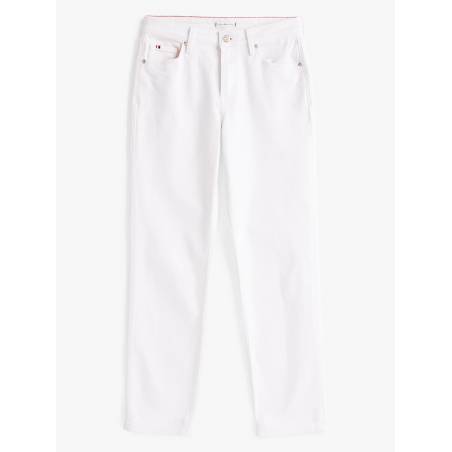 Damskie jeansy classic straight rw white tommy hilfiger WW0WW45923
