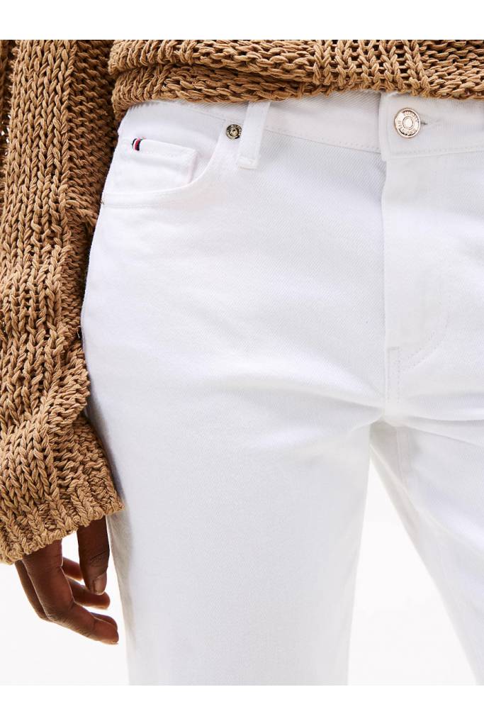 Detal stylizacja damskie jeansy classic straight rw white tommy hilfiger WW0WW45923 Detal stylizacja damskie jeansy classic straight rw white tommy hilfiger WW0WW45923