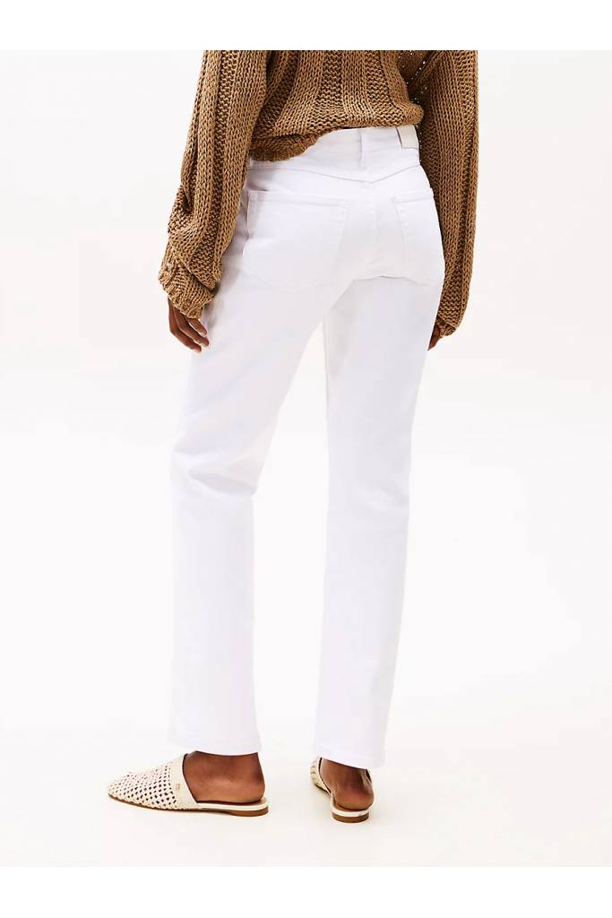 Tył damskie jeansy classic straight rw white tommy hilfiger WW0WW45923 Tył damskie jeansy classic straight rw white tommy hilfiger WW0WW45923
