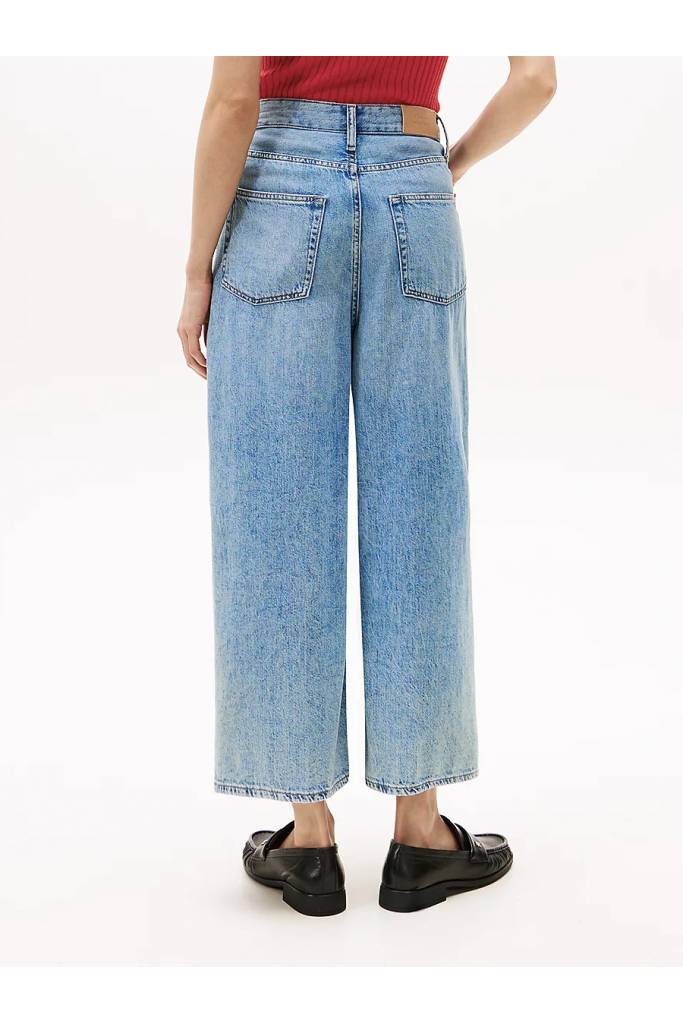 Tył damskie jeansy wide leg hw cropped sia tommy hilfiger WW0WW45504 Tył damskie jeansy wide leg hw cropped sia tommy hilfiger WW0WW45504