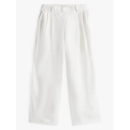 Damskie spodnie z dodatkiem lnu straight tommy hilfiger WW0WW47214