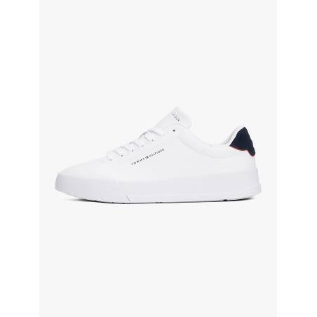 Męskie sneakersy skórzane court lth detail ess tommy hilfiger FM0FM05367