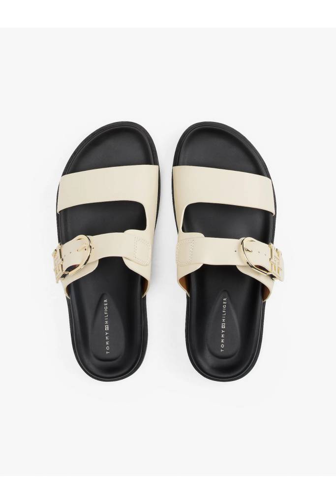 Detal 2 damskie klapki skórzane kasia sporty mule tommy hilfiger FW0FW08512