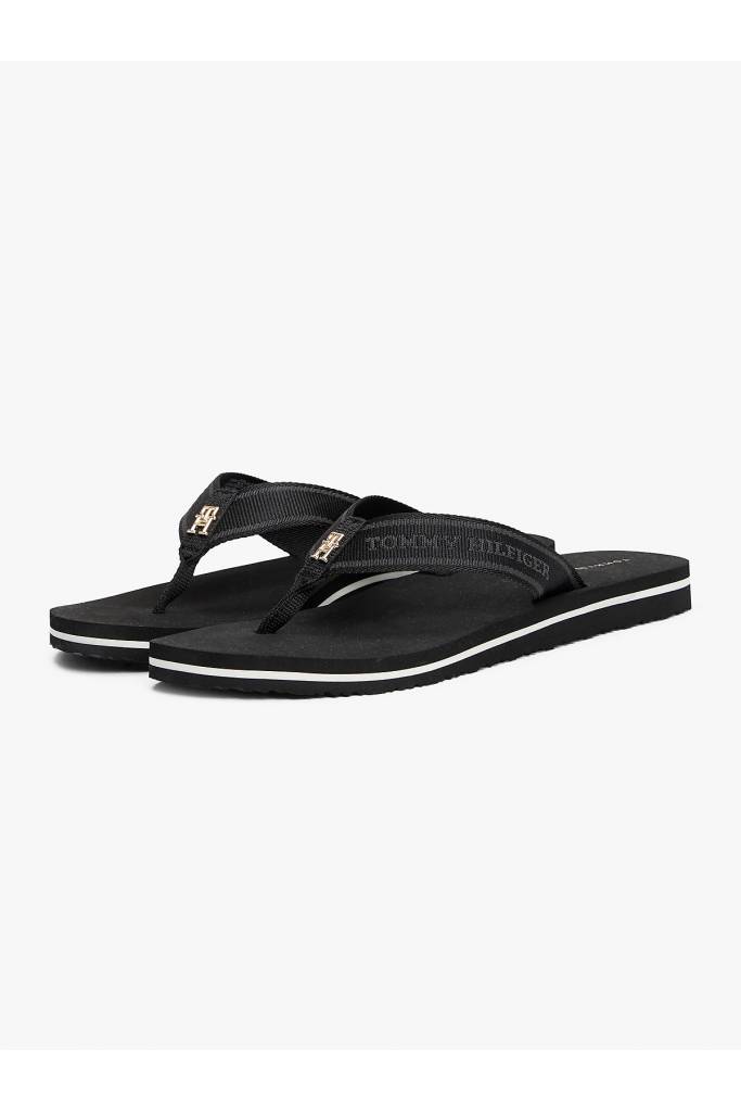 Przód damskie japonki mellie webbing beach sandal tommy hilfiger FW0FW08515