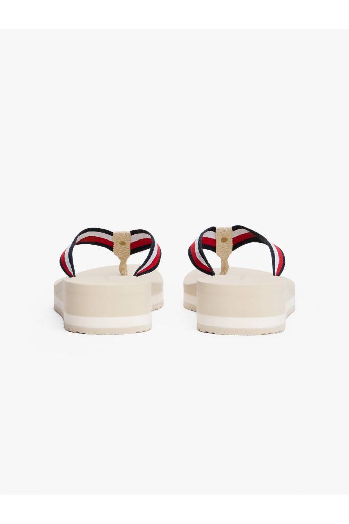 Tył damskie japonki riri corp mid wedge beach sandal tommy hilfiger FW0FW08517