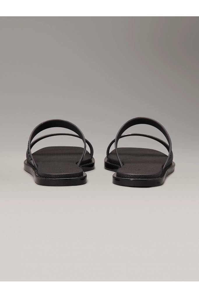 Tył damskie klapki sleek double bar jelly calvin klein HW0HW02417