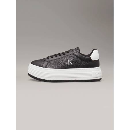 Damskie sneakersy skórzane bold flatform low lace mg calvin klein jeans YW0YW01766