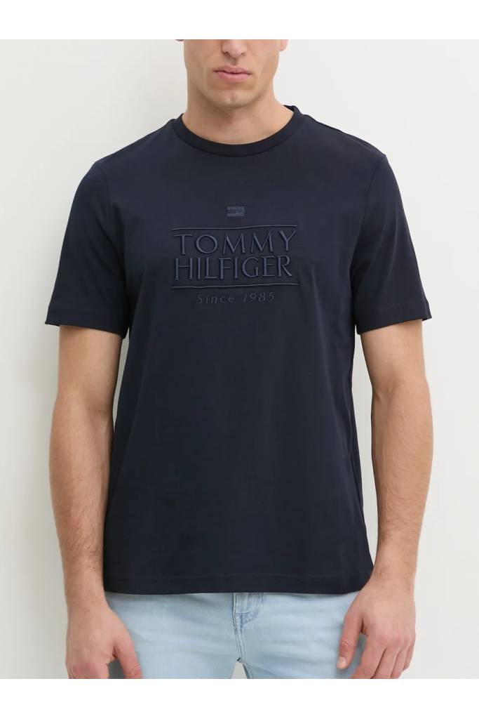 Przód męski t-shirt embroidery logo tommy hilfiger MW0MW38620