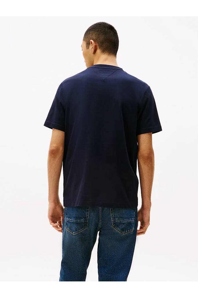 Tył męski t-shirt center stack tommy hilfiger MW0MW38621 Tył męski t-shirt center stack tommy hilfiger MW0MW38621