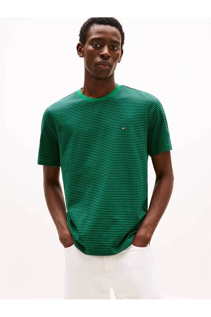 Przód męski t-shirt ess seasonal reg fit solid tommy hilfiger MW0MW39995