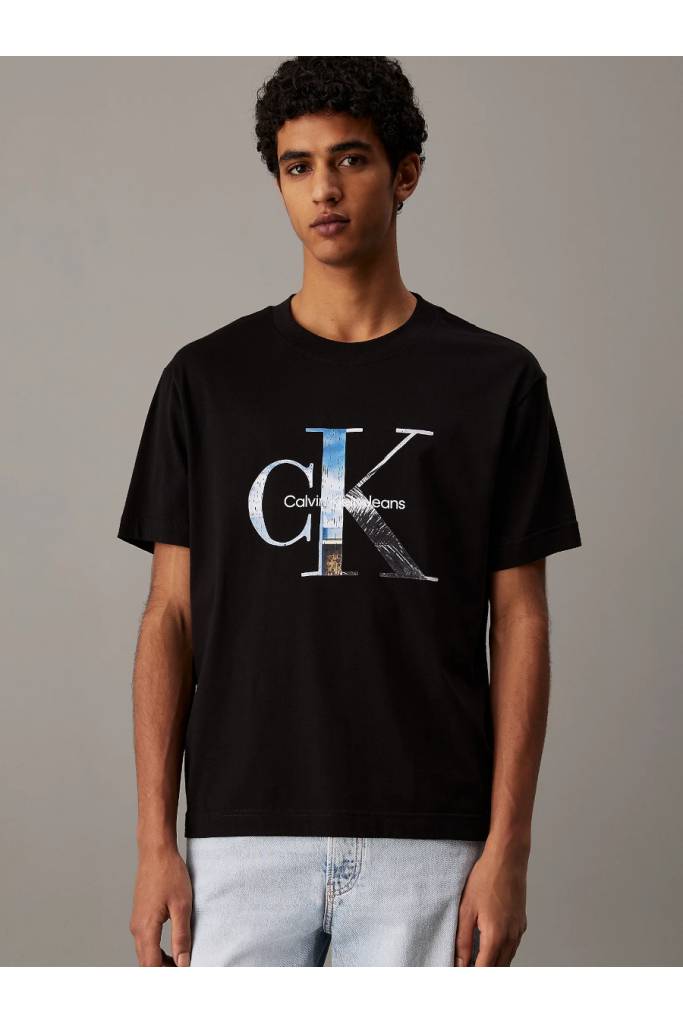 Przód męski t-shirt photo monogram calvin klein jeans J30J327483 Przód męski t-shirt photo monogram calvin klein jeans J30J327483