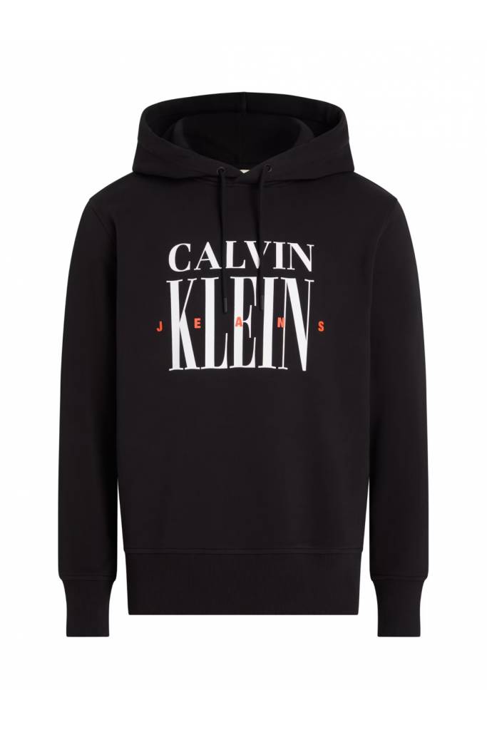 Męska bluza z kapturem serif font graphic calvin klein jeans J30J327520