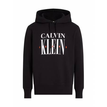 Męska bluza z kapturem serif font graphic calvin klein jeans J30J327520