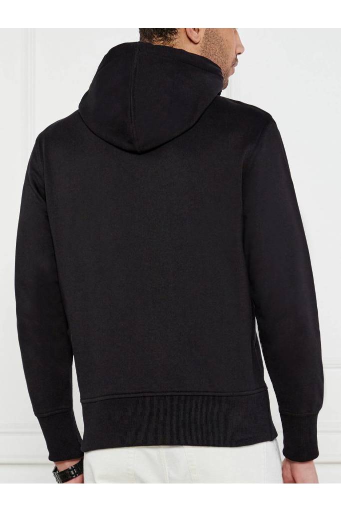 Tył męska bluza z kapturem serif font graphic calvin klein jeans J30J327520