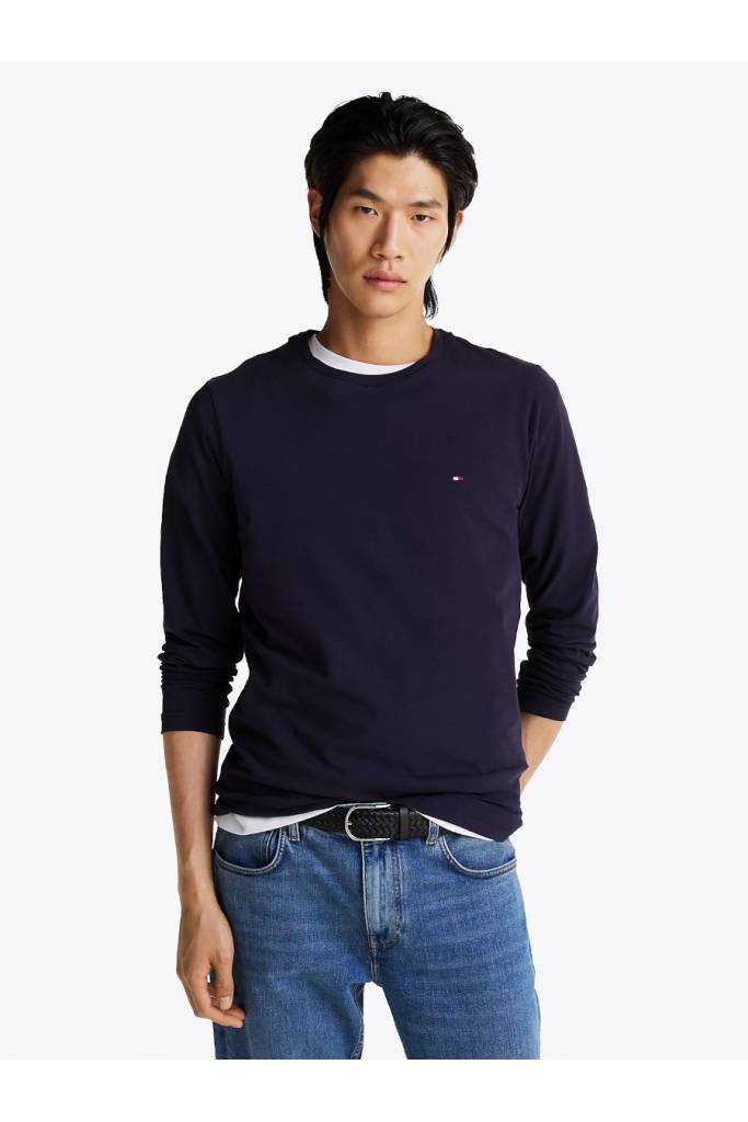 Detal 4 męski longsleeve stretch tommy hilfiger MW0MW10804