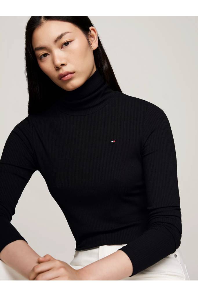 Detal 3 damski golf prążkowany 5x2 tommy hilfiger WW0WW39826 Detal 3 damski golf prążkowany 5x2 tommy hilfiger WW0WW39826