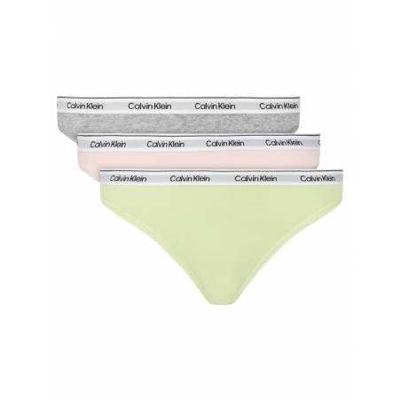 Damskie stringi icon logo thong calvin klein 3-pack 000QD5209E
