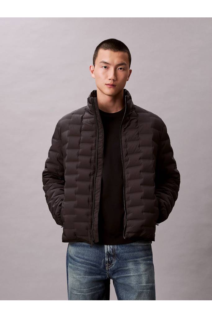Przód męska kurtka puchowa quilted packable puffer calvin klein LV04LD520G