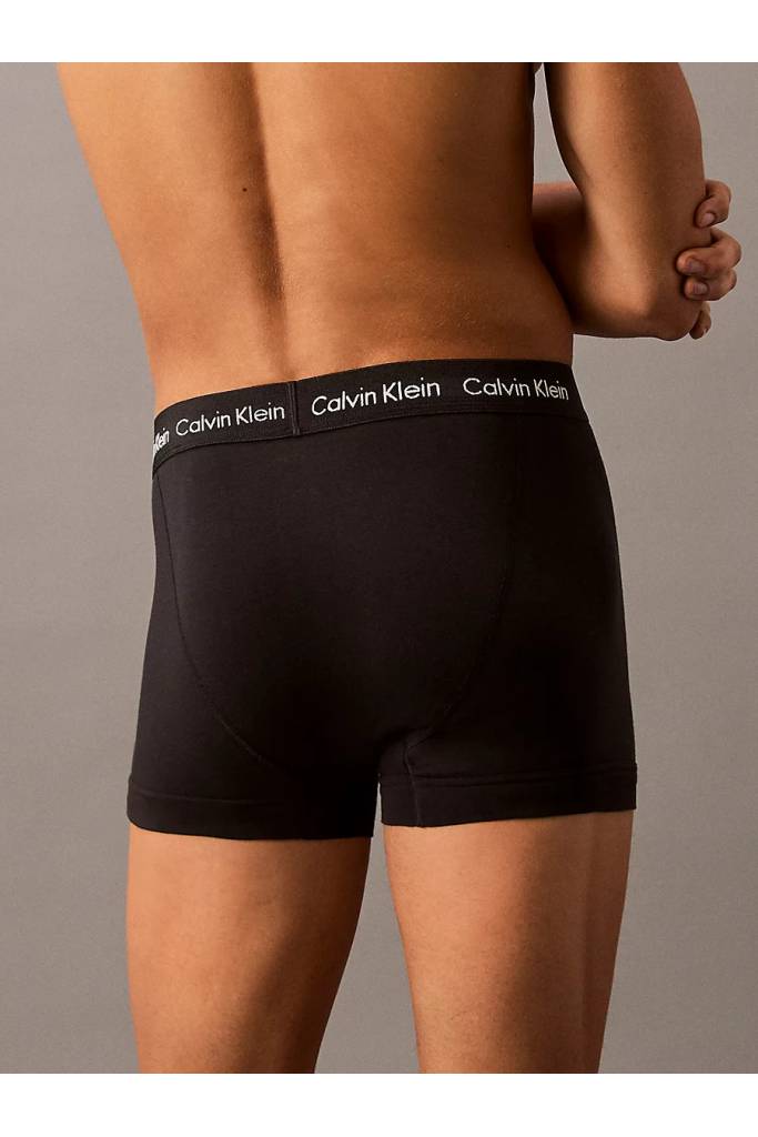 Tył męskie bokserki cotton stretch trunk calvin klein 3-pack 0000U2662G Tył męskie bokserki cotton stretch trunk calvin klein 3-pack 0000U2662G
