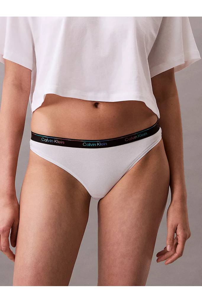 Przód damskie majtki icon logo bikini calvin klein 5-pack LV00QD5323