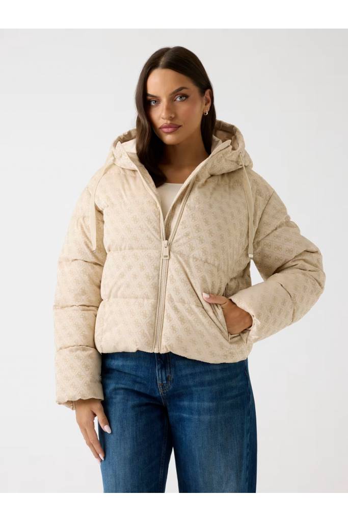 Przód damska kurtka ocieplana daisy puffer guess W4BL36 WGJZ0