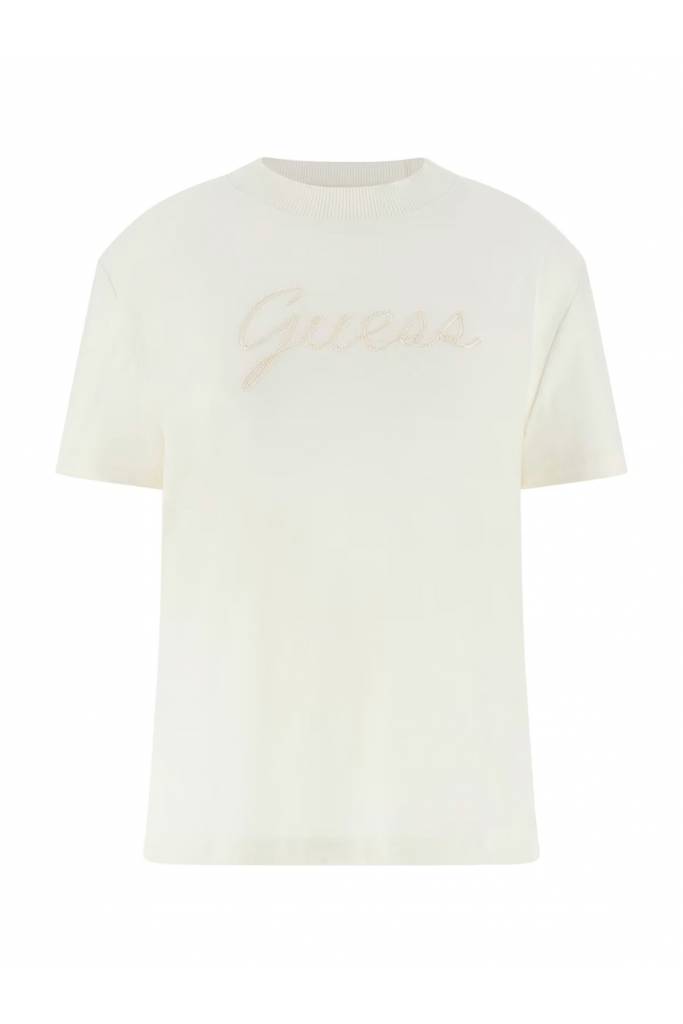 Damski t-shirt dora knit-collar guess active V5BI04 K1950