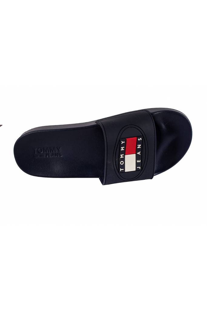 Przód tommy jeans klapki seasonal flag slide EM0EM00471