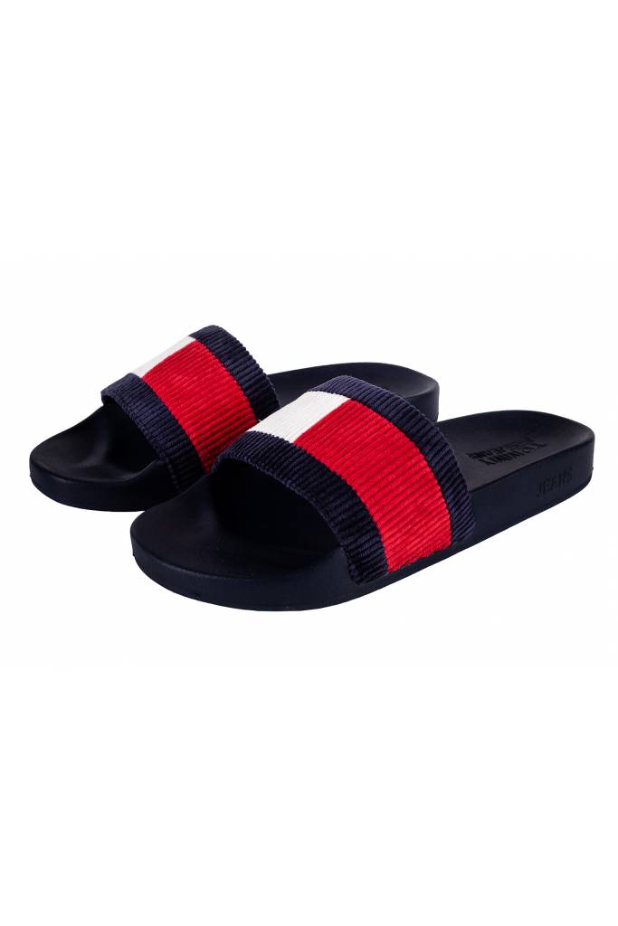 Przód tommy hilfiger klapki corduroy flag EM0EM00559 Przód tommy hilfiger klapki corduroy flag EM0EM00559