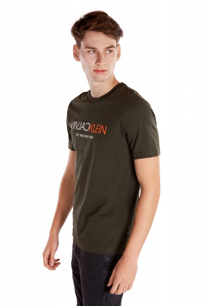 Przód calvin klein t-shirt text reverse front logo K10K106402 Przód calvin klein t-shirt text reverse front logo K10K106402