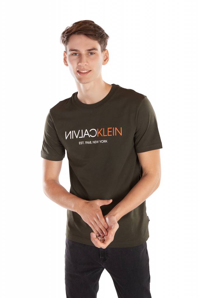 Calvin klein t-shirt text reverse front logo K10K106402 Calvin klein t-shirt text reverse front logo K10K106402