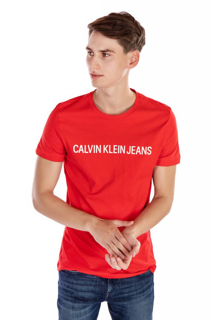 Przód calvin klein jeans t-shirt institutional J30J307856 Przód calvin klein jeans t-shirt institutional J30J307856