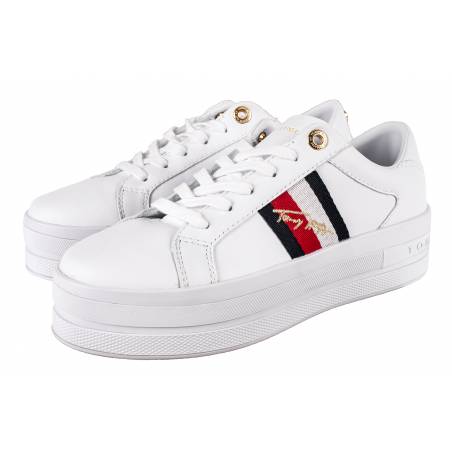 tommy hilfiger signature flatform trainers