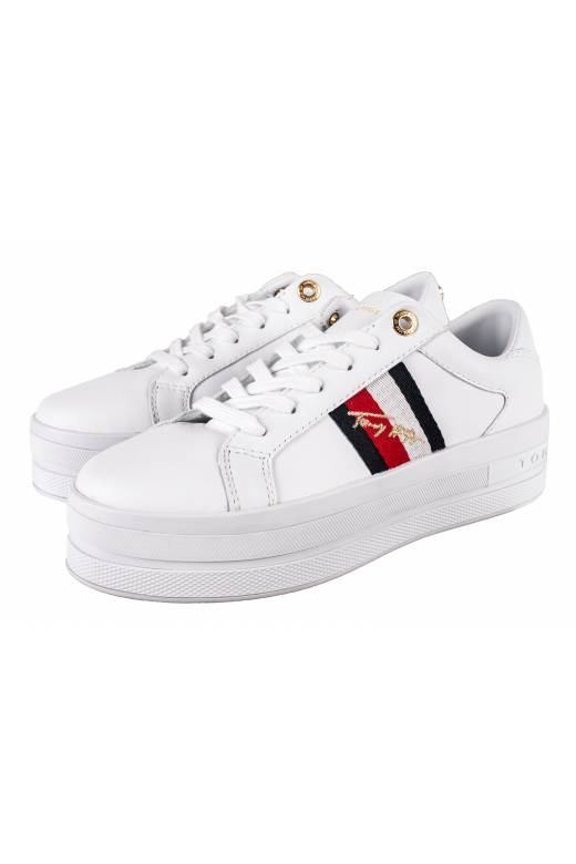 tommy hilfiger signature flatform trainers