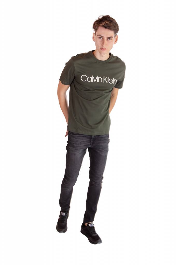 Tył calvin klein t-shirt cotton front logo K10K103078 Tył calvin klein t-shirt cotton front logo K10K103078