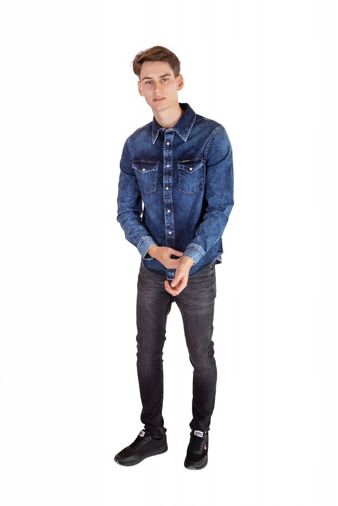 Przód calvin klein jeans koszula modern western J30J316003 Przód calvin klein jeans koszula modern western J30J316003