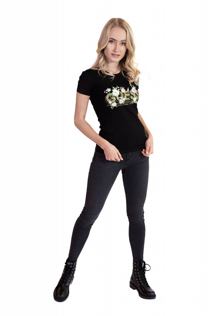 Przód guess t-shirt damski janel W0BI71 J1300