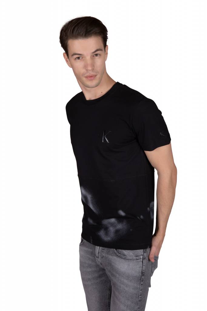 Przód calvin klein jeans t-shirt cloud J30J316464 Przód calvin klein jeans t-shirt cloud J30J316464