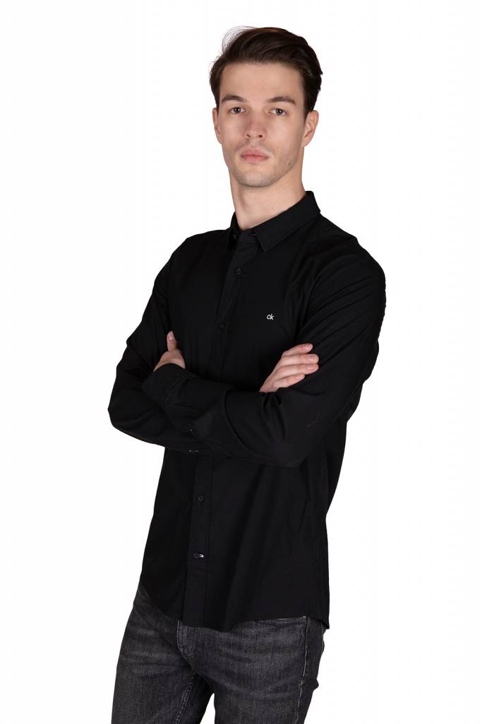 Przód calvin klein koszula stretch poplin K10K105984 Przód calvin klein koszula stretch poplin K10K105984