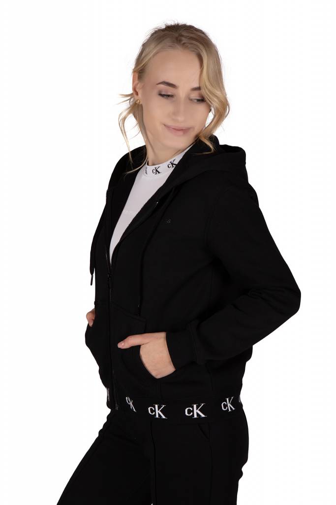 Przód calvin klein jeans bluza logo trim zip J20J215074 Przód calvin klein jeans bluza logo trim zip J20J215074