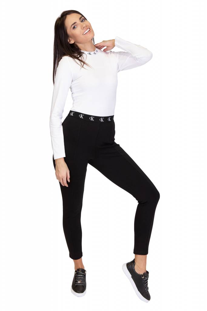 Detal stylizacja calvin klein jeans legginsy damskie milano J20J214910 Detal stylizacja calvin klein jeans legginsy damskie milano J20J214910