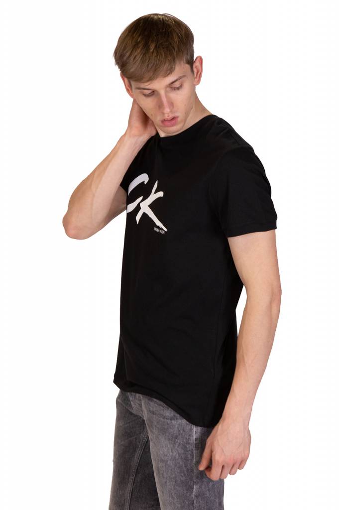 Przód calvin klein t-shirt męski swimwear retro crew KM0KM00467 Przód calvin klein t-shirt męski swimwear retro crew KM0KM00467