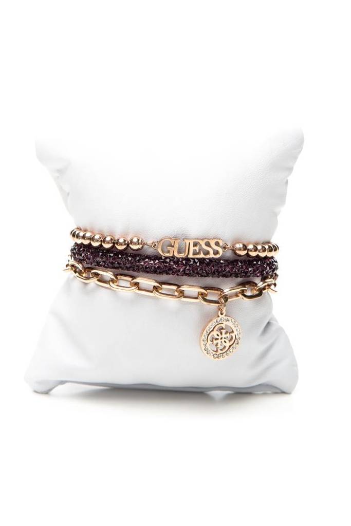 Guess zestaw bransoletek pink gold/purple UBS20221 Guess zestaw bransoletek pink gold/purple UBS20221