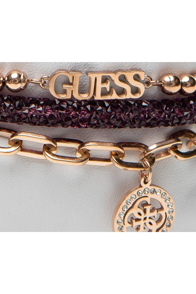 Detal stylizacja guess zestaw bransoletek pink gold/purple UBS20221 Detal stylizacja guess zestaw bransoletek pink gold/purple UBS20221