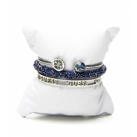 Guess zestaw bransoletek silver/navy UBS20200